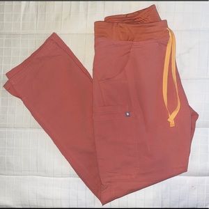 Figs Tall Cargo Scrub Pants in Coral